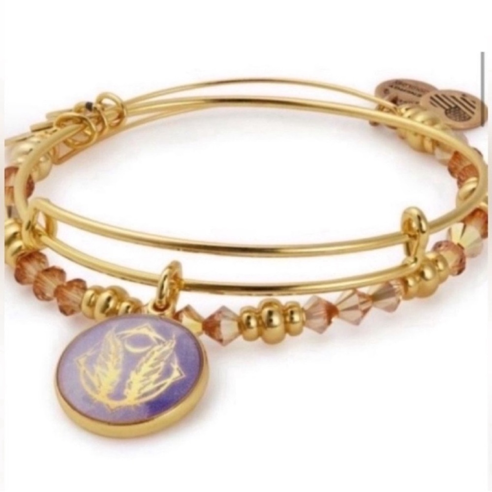 Alex and Ani x Swarovski Crystal Gold Beaded Bracelet